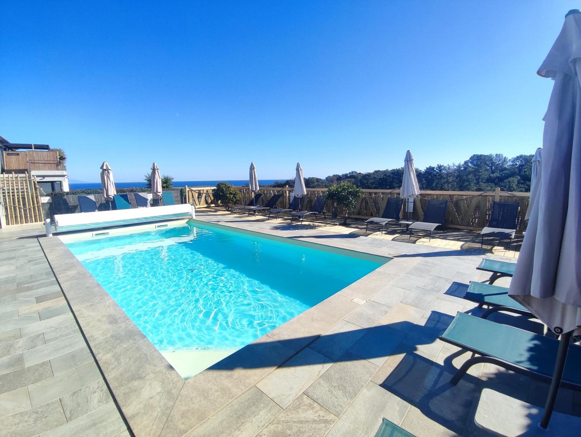 Cote Et Mer - Appartement Haut Standing Dans Villa Avec Piscine Et Vue Mer Taglio-Isolaccio Exteriér fotografie